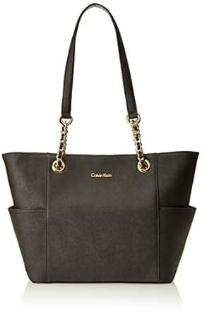 Amazon.com: Calvin Klein Saffiano Leather Tote.